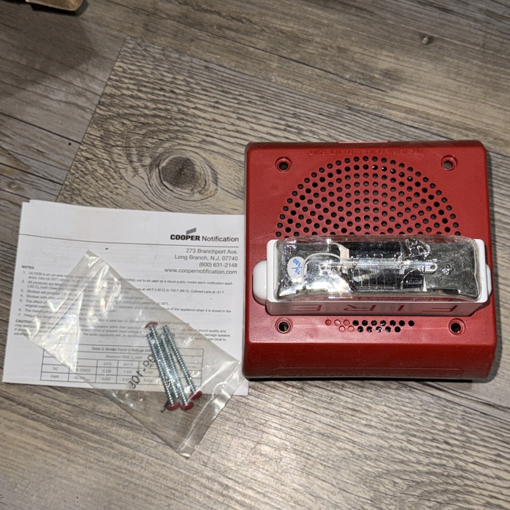 NEW EATON ET70WP-2475C-FR WEATHERPROOF CEILING STROBE & HORN SPEAKER FIRE ALARM